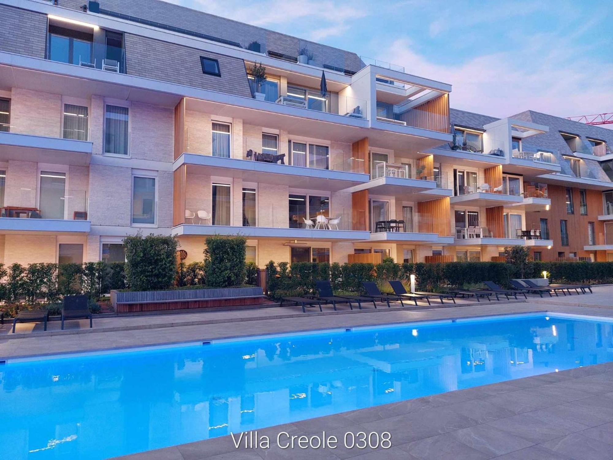 Villa Creole 0308 Luxe Appartement Met Verwarmd Zwembad Nieuwpoort Jachthaven Exterior foto