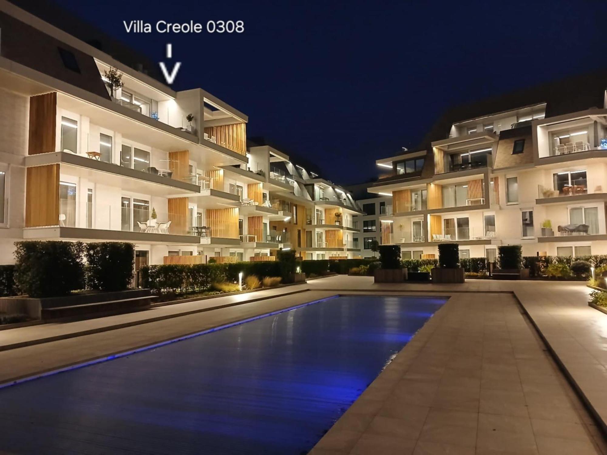 Villa Creole 0308 Luxe Appartement Met Verwarmd Zwembad Nieuwpoort Jachthaven Exterior foto